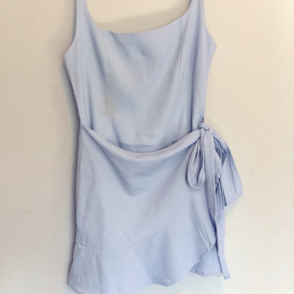 Princess Polly | Cottage Hill Mini Dress | baby blue | 2